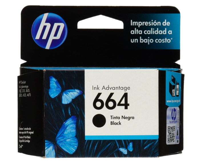 HP - Ink cartridge - Negro - 664 - F6V29AL
