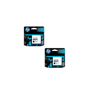 HP - Ink cartridge - Negro - 664 Duo Pack - F6V29AL-duo