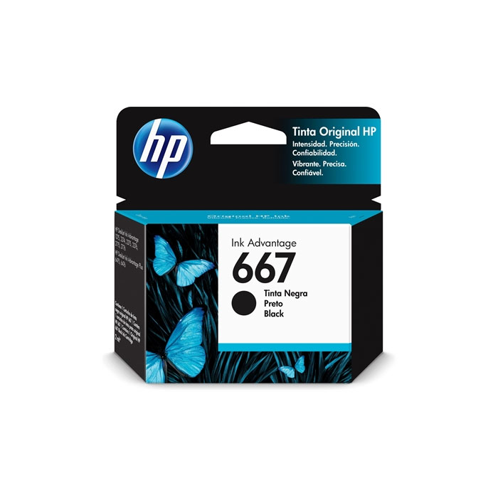HP 667 - Cartucho de Tinta Negra