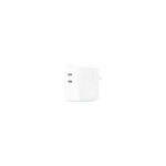 Apple 35W Dual USB-C Port Power Adapter - Adaptador de corriente - 35 vatios - conectores de salida: 2 - para 10.2-inch iPad; 10.9-inch iPad Air; AirPods Max; AirPods Pro; iPhone 11, 12, 13, SE