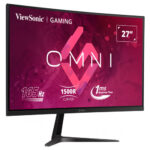 ViewSonic VX2718-PC-MHD - Gaming - monitor LED - gaming - curvado - 27" - 1920 x 1080 Full HD (1080p) @ 165 Hz - MVA - 250 cd/m² - 4000:1 - 1 ms - 2xHDMI, DisplayPort - altavoces