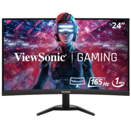 ViewSonic VX2468-PC-MHD - Monitor Curvo Gaming - 24" (23.6" visible) - 1920 x 1080 Full HD (1080p) @ 165 Hz - MVA - 250 cd/m² - 3000:1 - 2 ms - 2xHDMI, DisplayPort - altavoces