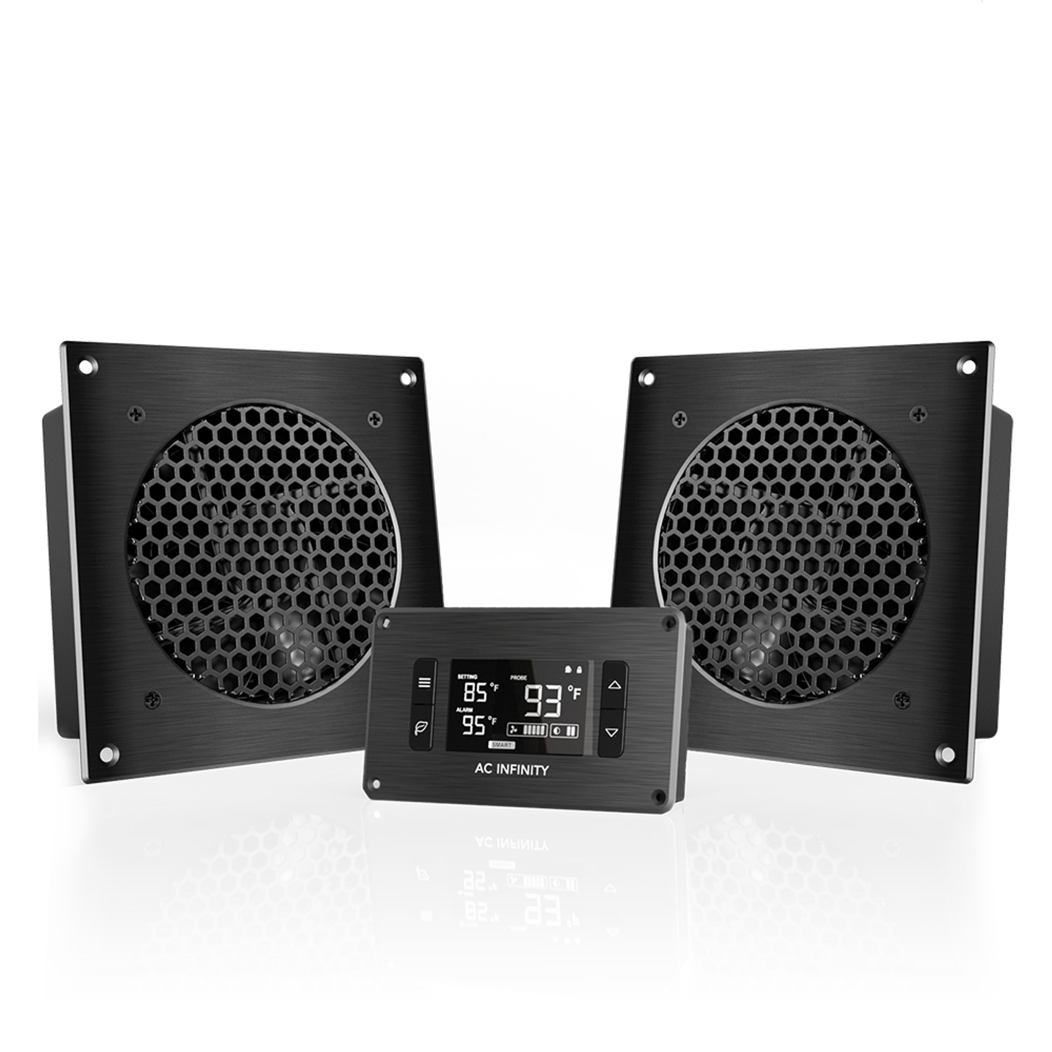 AIRPLATE T8, Home Theater and AV Quiet Cabinet Cooling Dual-Fan System, 6 Inch