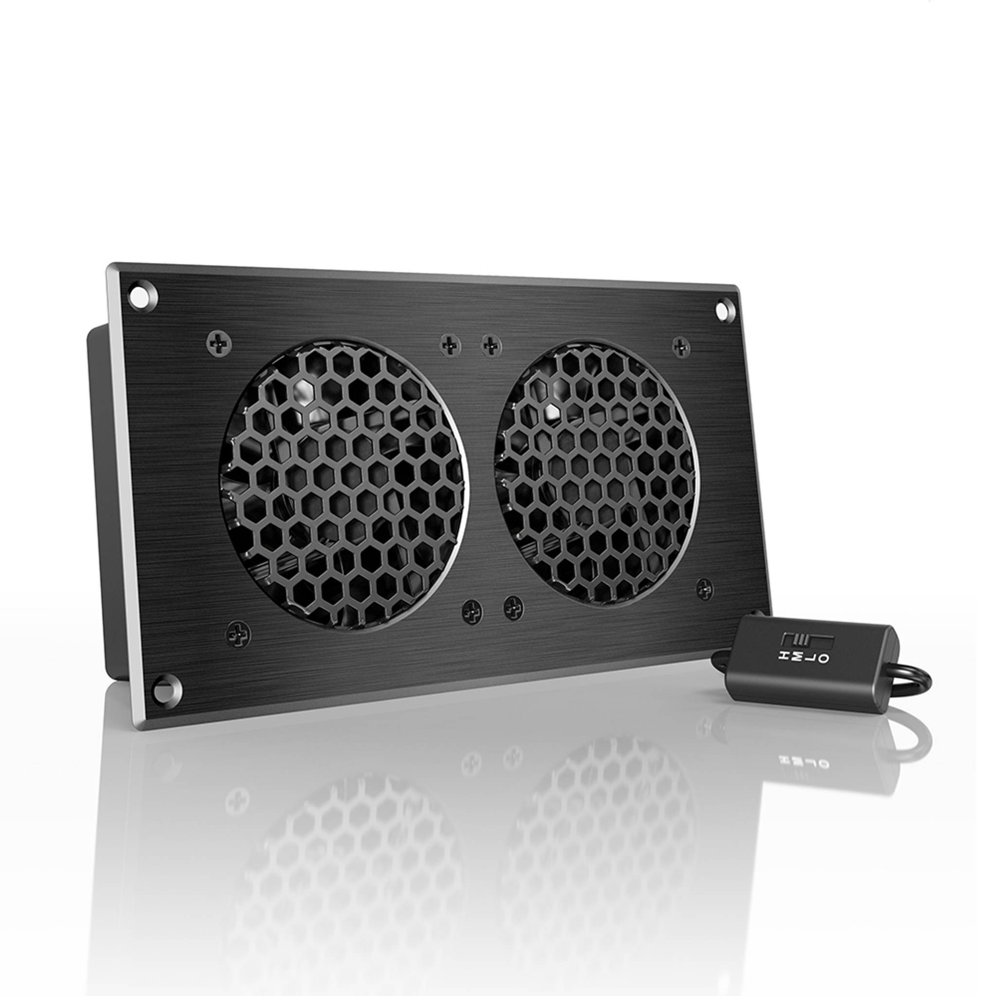 AIRPLATE S5, Home Theater and AV Quiet Cabinet Cooling Fan System, 8 Inch