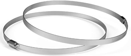 Stainless Steel Duct Clamps, 10-Inch, Two Pack