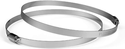 Stainless Steel Duct Clamps, 6-Inch, Two Pack