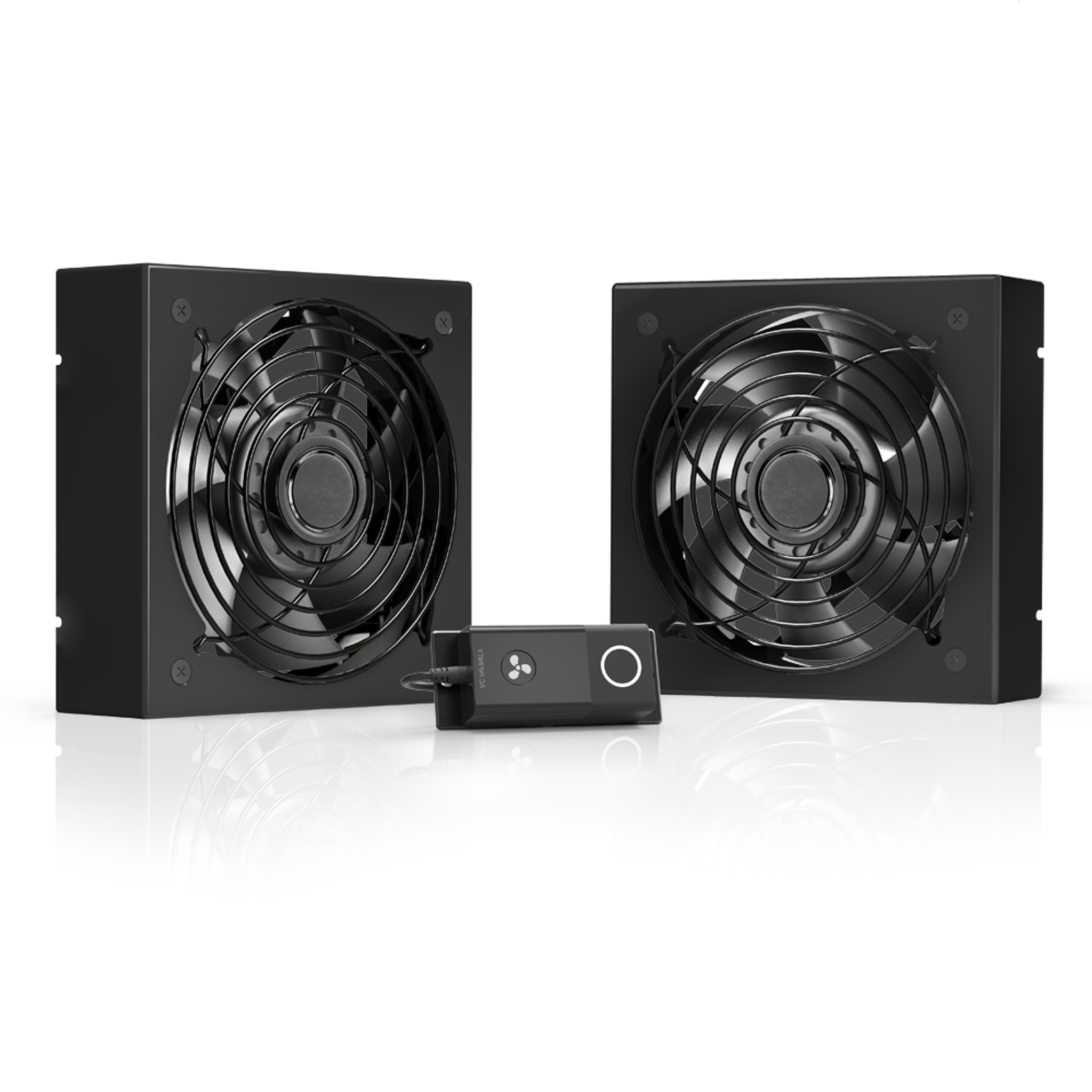 Rack Roof Fan Kit, Dual Cooling-Fans with Speed Controller