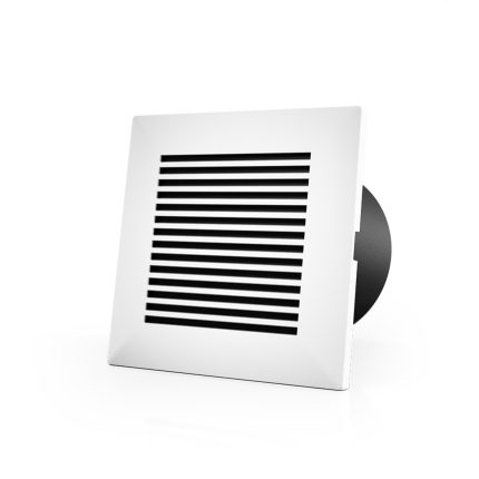 Wall-Mount Duct Grille Vent, White Plastic, 4-Inch