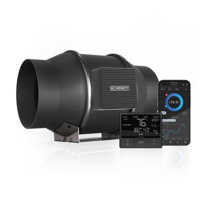 CLOUDLINE T6, Quiet Inline Duct Fan System with Temperature and Humidity Controller, 6-Inch