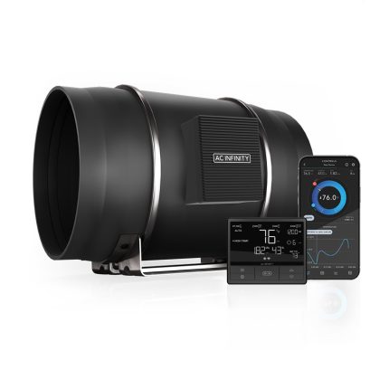 CLOUDLINE T10, Quiet Inline Duct Fan System with Temperature and Humidity Controller, 10-Inch