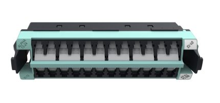 COMMSCOPE 360 DISTRIBUTION ADAPTER PACK 24 LC WITH INTERNAL SHUTTERS, MULTIMODE OM4 AQUA