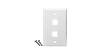 Faceplate 2 port alpine white