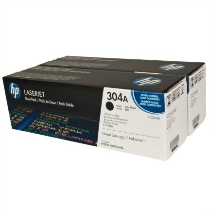 HP 304A Black Original LaserJet Toner Cartridge Dual Pack
