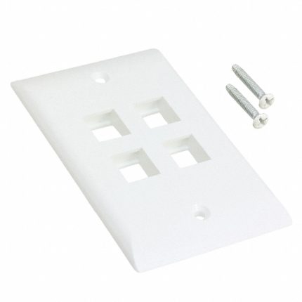 Faceplate 4 port alpine white