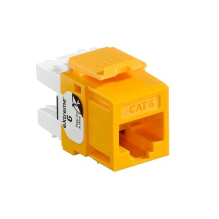 LEVITON EXTREME 6+ QUICK PORT CONNECTO CAT 6 YELLOW