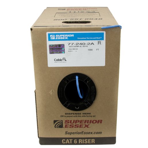 SUPERIOR ESSEX CABLE UTP 4 PAIR 23 AWG CMR CAT6 - BLUE