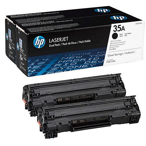 HP 35A Black Original LaserJet Toner Cartridge Dual Pack