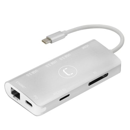 UNNOTEKNO HUB TYPE C 8 IN 1