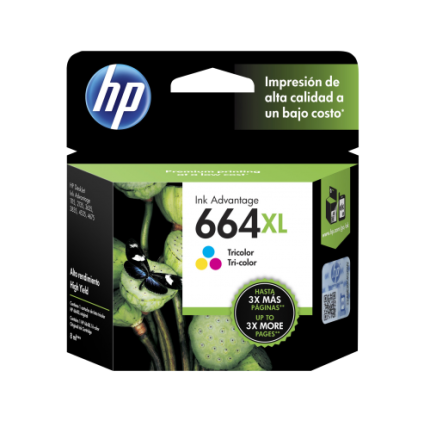 HP 664XL Tricolor Ink Cartridge