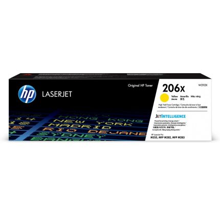 HP 206X HIGH YIELD YELLOW ORIGINAL LASERJET TONER CARTRIDGE