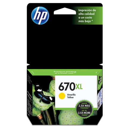 HP 670XL Yellow Ink Cartridge