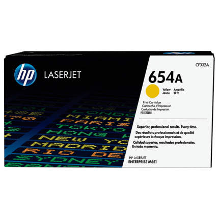 HP 654A Yellow Original LaserJet Toner Cartridge