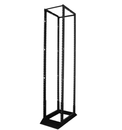 7 45 RMS 19" ADJUSTABLE 4 POST BLACK F-RACK