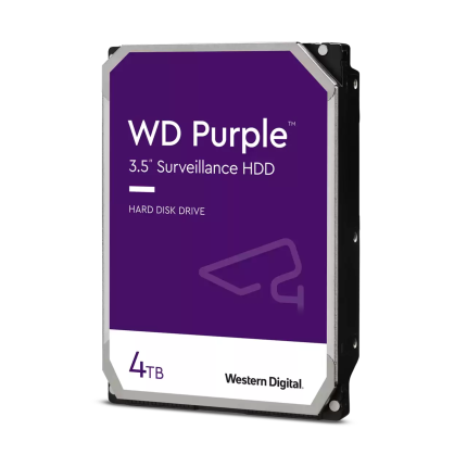WESTERN DIGITAL PURPLE 4TB, 256MB CACHE  SURVEILLANCE HARD DRIVE 5400RPM 3.5"