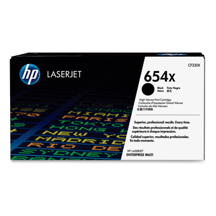 HP 654X High Yield Black Original LaserJet Toner Cartridge