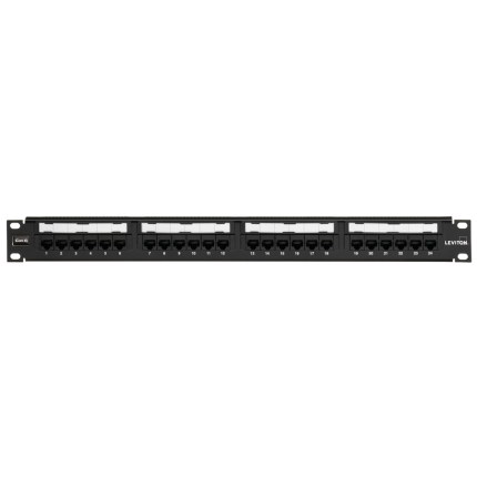 LEVITON PATCH PANEL 110 C6 24PT 1U