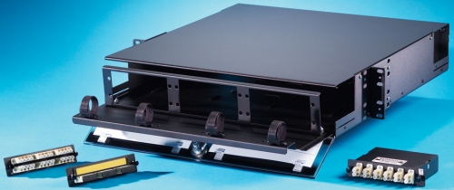 2U  fiber rack mount cabinet for combination patch/splice applications