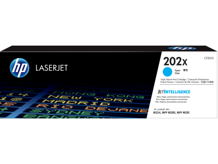 HP 202X High Yield Cyan Original LaserJet Toner Cartridge