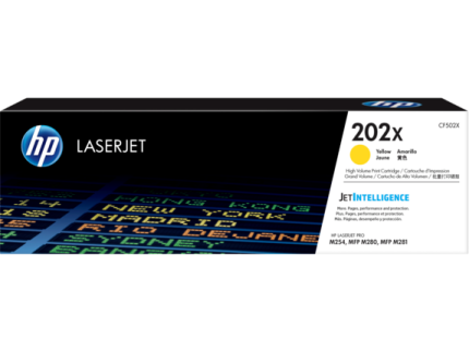 HP 202X High Yield Yellow Original LaserJet Toner Cartridge