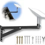 Starlink Soporte de pared largo, kit de montaje Starlink resistente con adaptador de montaje Starlink, soporte de poste Starlink para Starlink Internet Kit Satellite, compatible con V2 Starlink