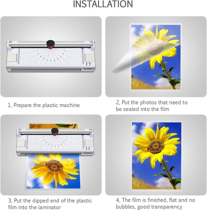 Máquina laminadora de 13 pulgadas de ancho con 70 hojas laminadoras para A3/A4/A6, máquina de laminación térmica caliente y fría de 11 x 17 pulgadas para oficina, hogar, escuela