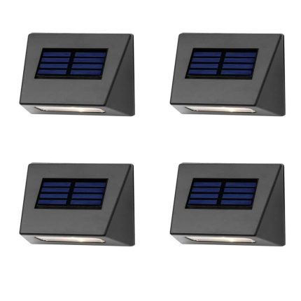 Lámpara solar para terraza exterior con LED integrados de bronce Hampton Bay (paquete de 4)