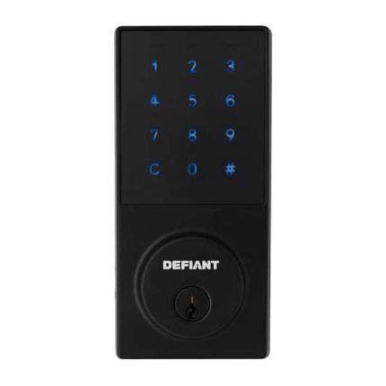 Cerrojo electrónico con panel táctil delgado y acabado negro mate