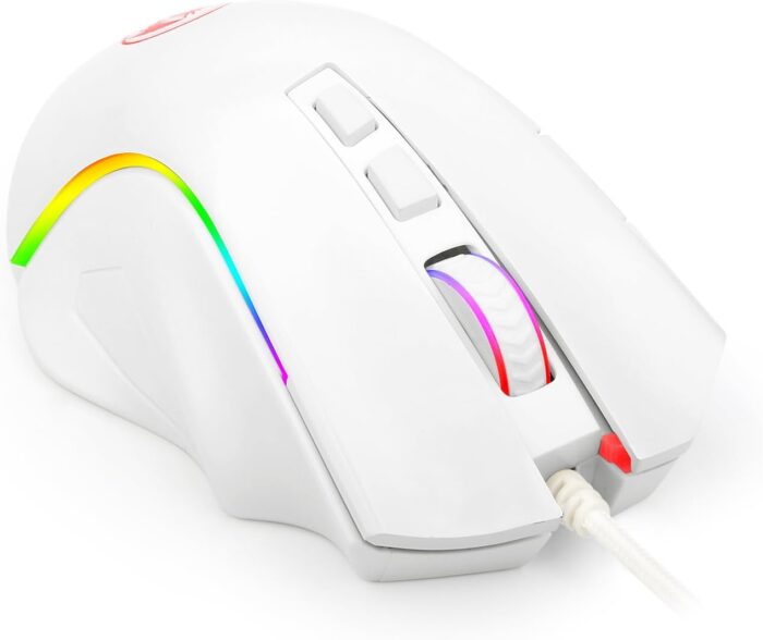 REDRAGON GRIFFIN - MOUSE GAMING, RGB, BLANCO