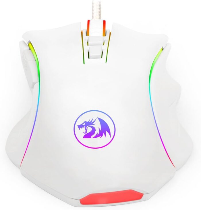 REDRAGON GRIFFIN - MOUSE GAMING, RGB, BLANCO