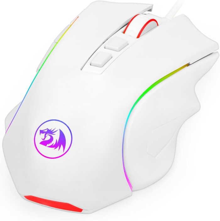 REDRAGON GRIFFIN - MOUSE GAMING, RGB, BLANCO