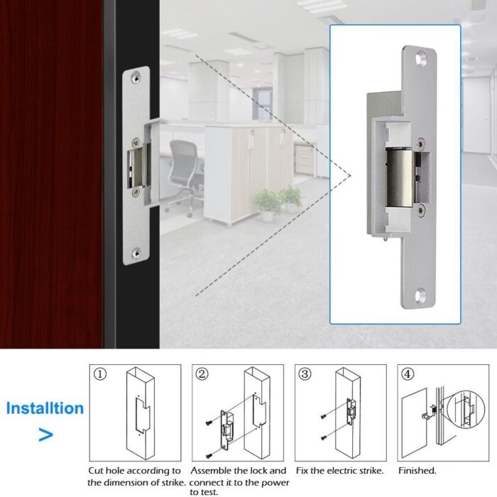 WiFi Tuya Control de acceso a prueba de fallos Kit de cerradura de puerta eléctrica Sistema de puerta de control remoto Abridor Smartphone APP Control (INSTALACION BÁSICA INCLUIDA)