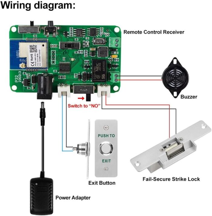 WiFi Tuya Control de acceso a prueba de fallos Kit de cerradura de puerta eléctrica Sistema de puerta de control remoto Abridor Smartphone APP Control (INSTALACION BÁSICA INCLUIDA)