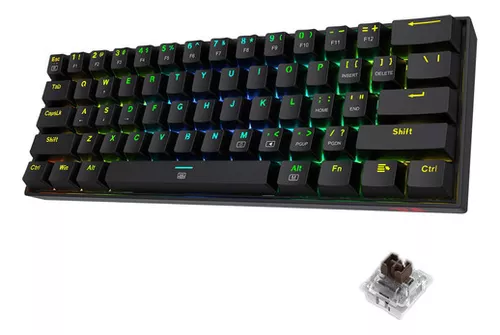 REDRAGON DRAGONBORN - TECLADO GAMING MECANICO, RGB, ESP, NEGRO