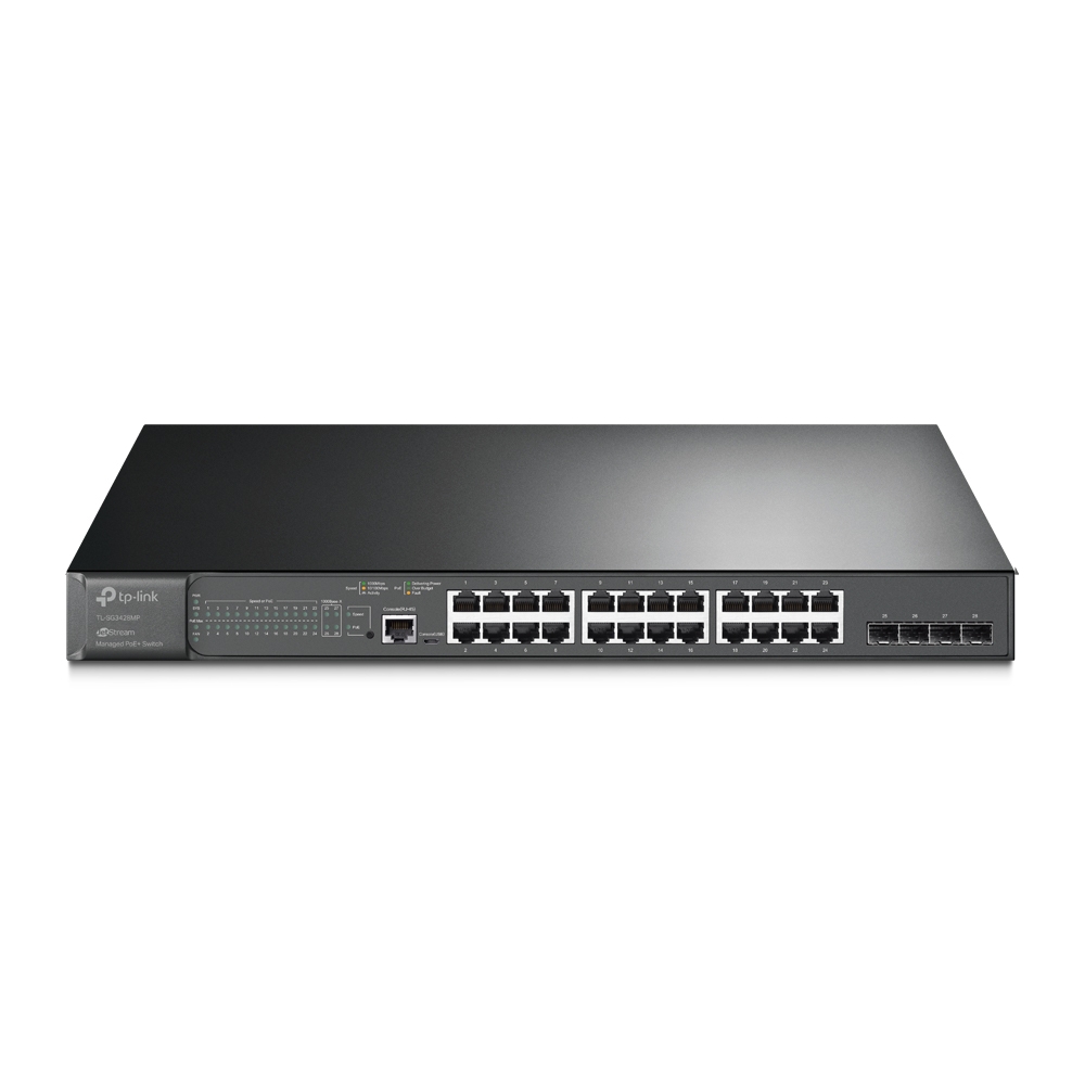 TP-LINK Switch JetStream 28-Port Gigabit L2+ Managed Switch with 24-Port PoE+